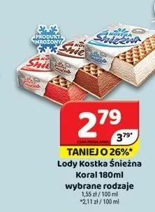 Lody Kostka Śnieżna Koral promocja w Delfin