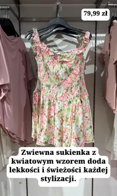 Sukienka z kwiatowym wzorem H&M promocja w H&M