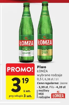 Piwo Łomża promocja w Intermarche