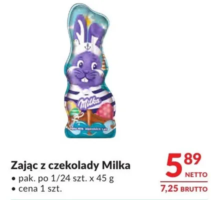 Zając z czekolady Milka promocja w Makro
