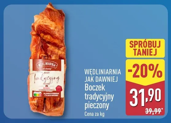 Boczek tradycyjny pieczony promocja w Aldi
