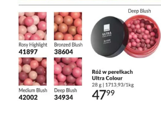 Róż w perełkach Avon Ultra Colour Medium Blush promocja w AVON