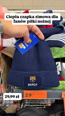 Czapka zimowa FC Barcelona promocja w Biedronka