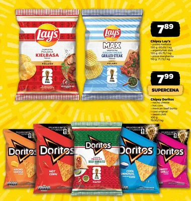 Chipsy nacho cheese promocja w Netto