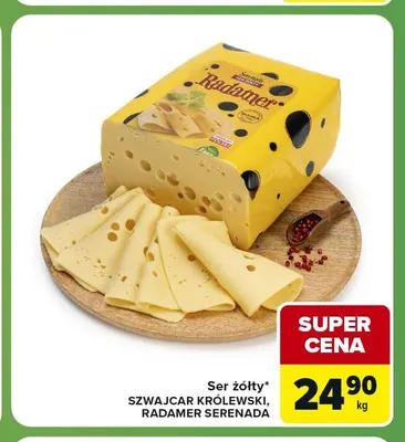 Ser żółty Szwajcar Królewski Serenada promocja w Carrefour Express
