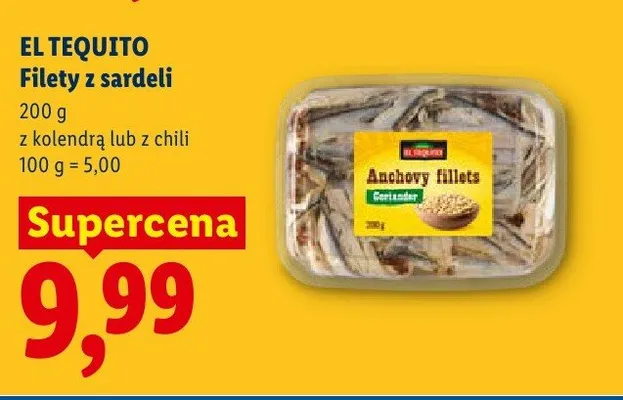 Filety z sardeli z chili El Tequito promocja w Lidl