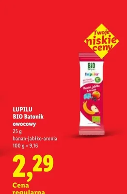 Batonik owocowy Lupilu BIO promocja w Lidl