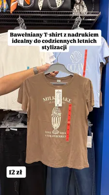 Bawełniany T-shirt z nadrukiem Pepco Women promocja w Pepco