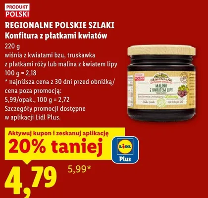 Konfitura wiśniowa z kwiatami bzu promocja w Lidl