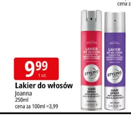 Lakier do włosów Joanna promocja w Leclerc