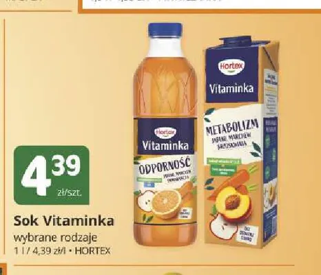 Sok Vitaminka metabolizm Hortex promocja w Marketvita