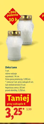 Znicz Luna 14 cm promocja w Lidl