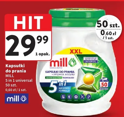 Kapsułki do prania 5 in 1 universal promocja w Intermarche