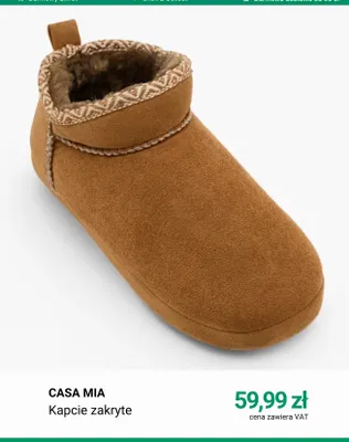 Kapcie zakryte Casa Mia promocja w Deichmann