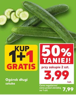 Ogórek długi sztuka promocja w Kaufland