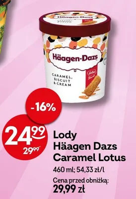 Lody Häagen Dazs Caramel Lotus promocja w Żabka