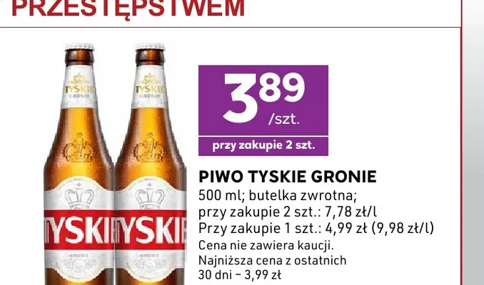 Piwo Tyskie Gronie promocja w Stokrotka
