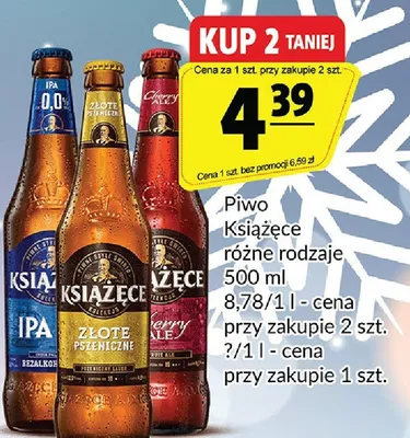 Piwo Książęce różne rodzaje promocja w Prim Market