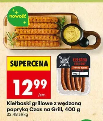 Kiełbaski grillowe z wędzoną papryką Czas na Grill promocja w Biedronka