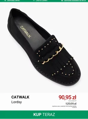 Buty damskie lordsy Catwalk promocja w Deichmann