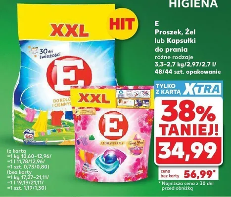 Kapsułki do prania E promocja w Kaufland