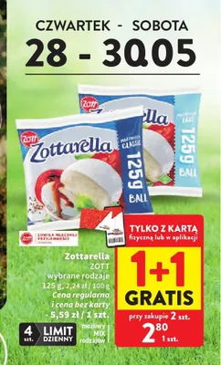 Ser Zottarella Light ZOTT promocja w Intermarche