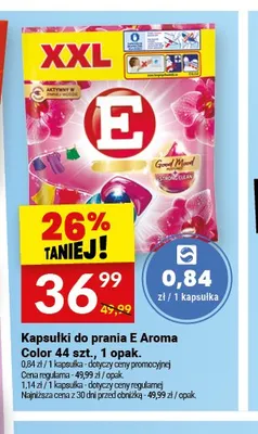 Kapsułki do prania E Aroma Color promocja w Twój Market