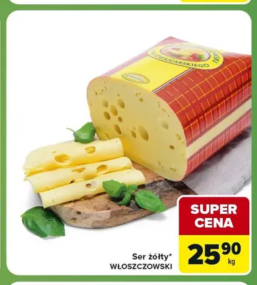 Ser żółty Włoszczowski promocja w Carrefour Express