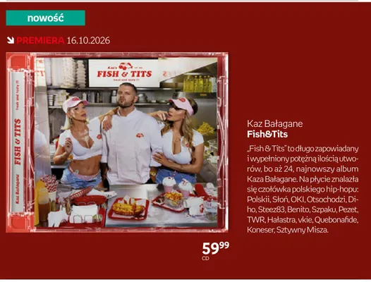 Płyta CD Kaz Bałagane Fish & Tits promocja w Empik