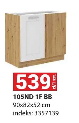 Szafka kuchenna Luna 105ND 1F BB 90x82x52cm promocja w Merkury Market