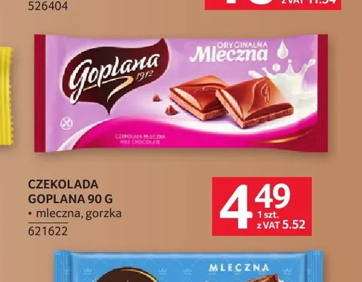 Czekolada Goplana mleczna promocja w Selgros