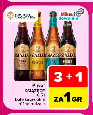 Piwo Książęce Ciemne Łagodne promocja w Carrefour