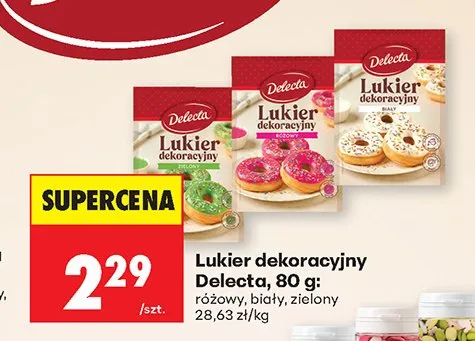 Lukier dekoracyjny różowy promocja w Biedronka