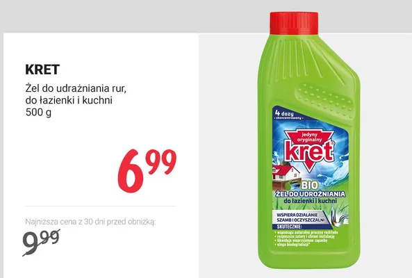 Żel do udrażniania rur, do łazienki i kuchni promocja w Rossmann
