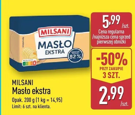 Masło ekstra promocja w Aldi