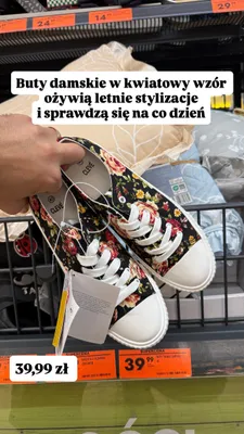 Tramki damskie Clevé w kwiatowy wzór promocja w Biedronka