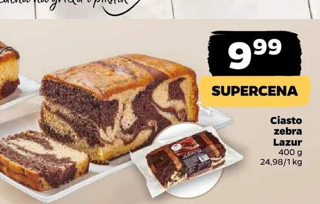 Ciasto zebra Lazur promocja w Netto