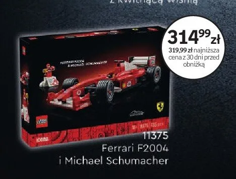 Klocki LEGO 11375 Ferrari F2004 i Michael Schumacher promocja w Dzień Dziecka