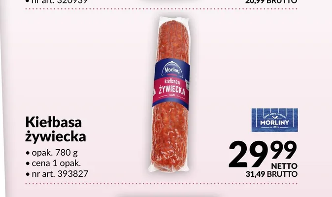 Kiełbasa żywiecka Morliny promocja w Makro