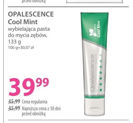 Wybielająca pasta do zębów Opalescence Cool Mint promocja w Hebe