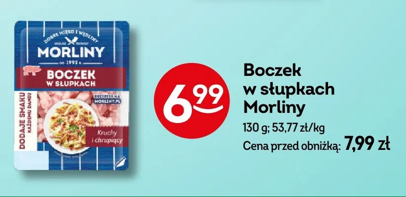 Boczek w słupkach Morliny promocja w Żabka