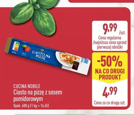 Ciasto na pizzę z sosem pomidorowym Cucina Nobile promocja w Aldi