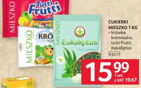 Cukierki Mieszko 1kg promocja w Selgros