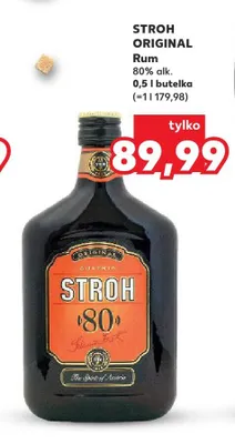 Rum STROH ORIGINAL 80% alk. promocja w Kaufland