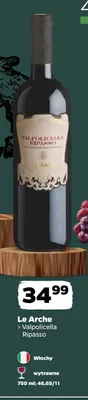 Wino czerwone Le Arche Valpolicella Ripasso promocja w Netto