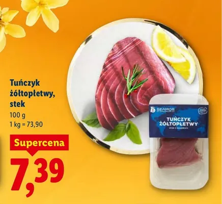 Tuńczyk żółtopłetwy stek promocja w Lidl