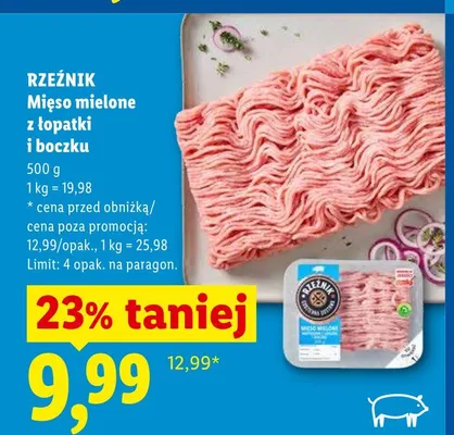 Mięso mielone z łopatki i boczku Rzeźnik promocja w Lidl