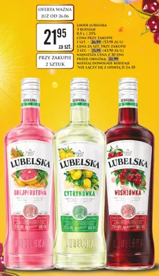 Likier Lubelska Cytrynówka promocja w Dino
