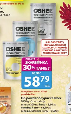 Iso powder 4oypack Oshee 1050 g, różne rodzaje promocja w Auchan