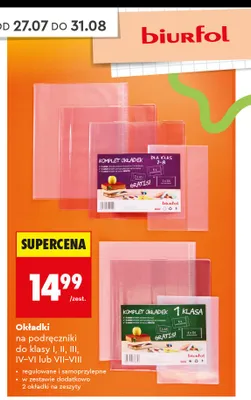 Okładki na podręczniki do klasy II Biurfol promocja w Biedronka